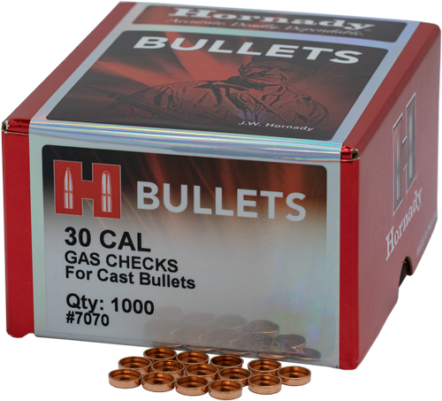 Hornady 7070 Crimp-On Gas Checks 30 Cal Cast Bullets/ 1000 Per Box