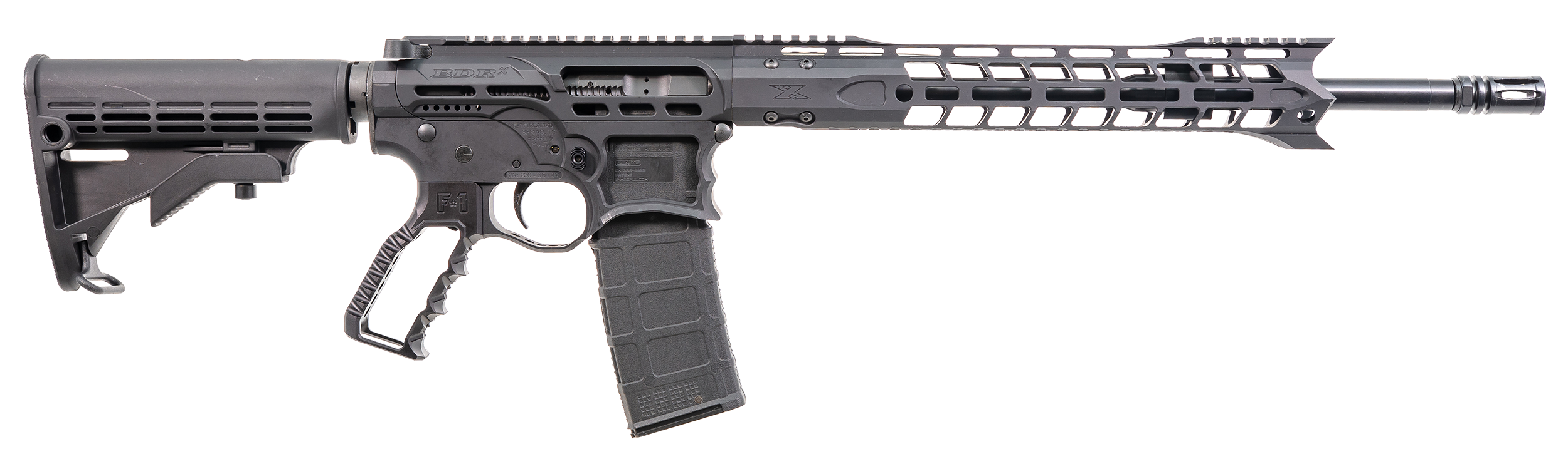Watchtower Firearms BDRX15M55616X13F1 BDRX-15  5.56 NATO 16" X13 Handguard Mil-Spec Black Nitride