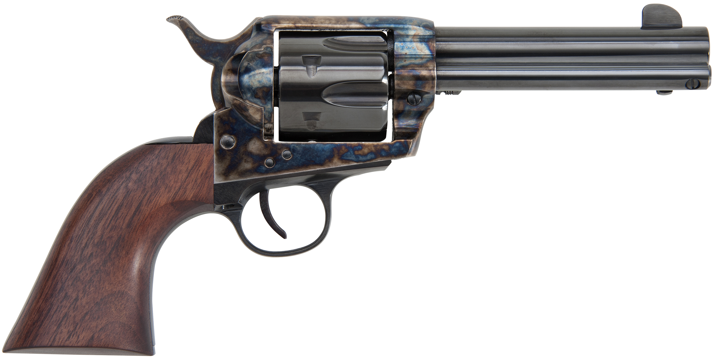 Traditions SAT73002FT 1873  45 Long Colt 6rd 4.75" Color Case Hardened Walnut Grip