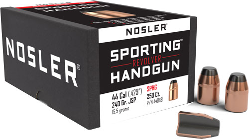 Nosler Sporting Handgun Revolver Bullet .44 Cal. 240 gr. Jacketed Soft Point 250 pk.