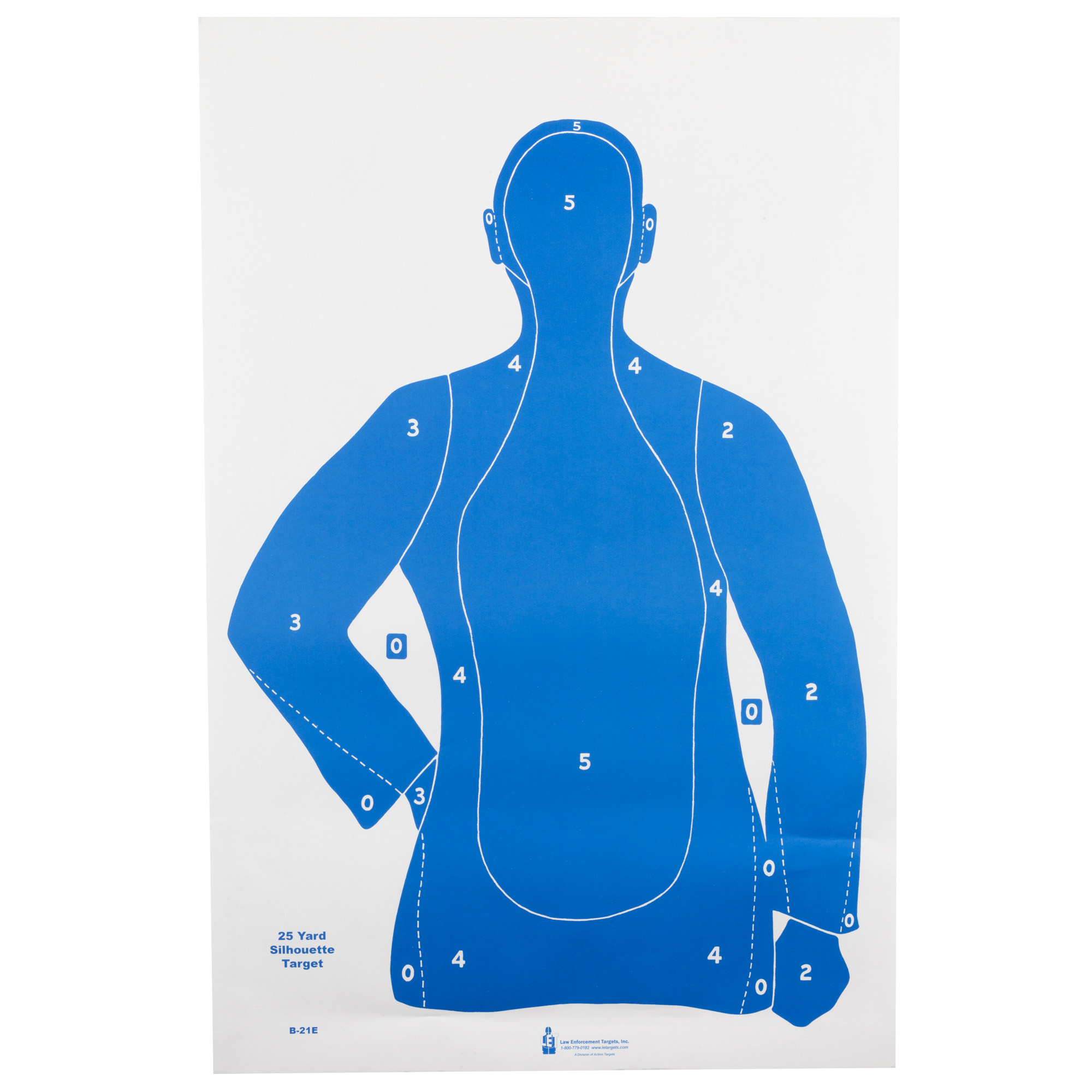 Action Target B21EBLUE100 Qualification  Silhouette Paper Hanging 23" x 35" Blue 100 Per Box