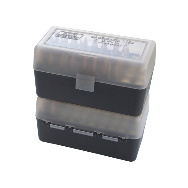 MTM Flip-Top Ammo Box 223/204 Ruger/6x47 50 Rounds Clear Smoke