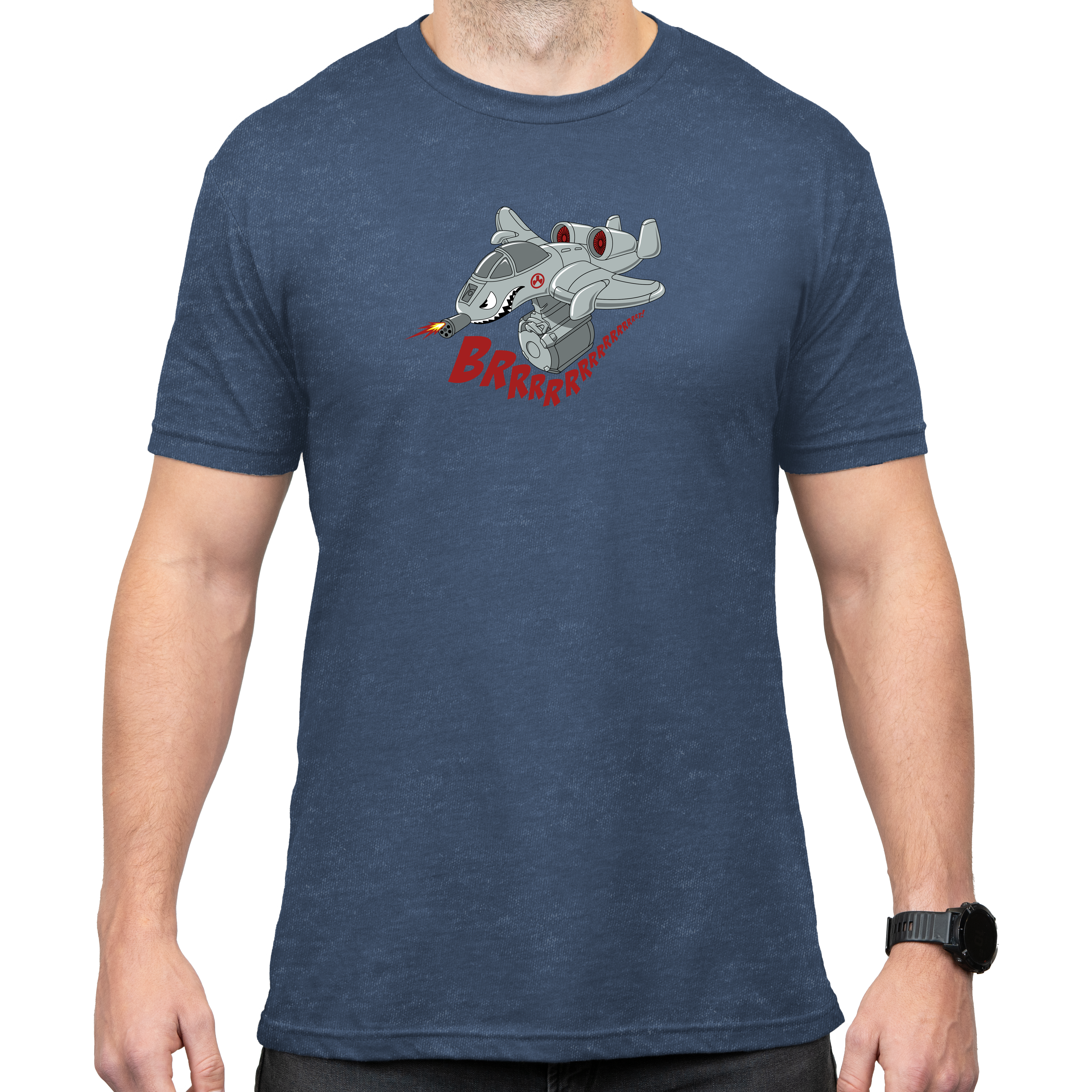 Magpul MAG1310-418-S Drumhog  Indigo Heather Cotton/Polyester Short Sleeve Small