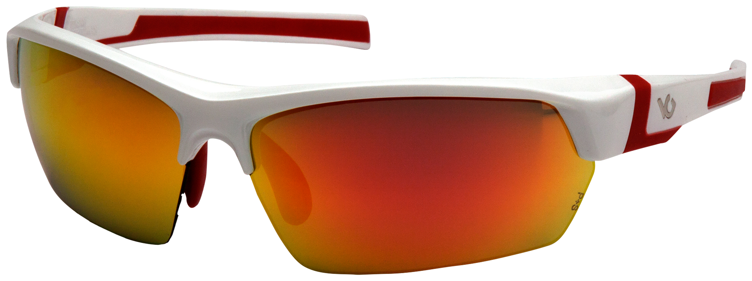 Pyramex VGSWR355T Venture Gear Tensaw Adult Sky Red Lens Polycarbonate White/Red Frame