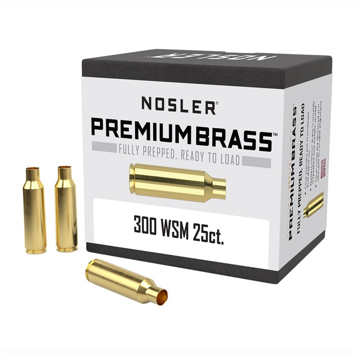 Nosler Unprimed Brass Rifle Cartridge Cases 25 Per Box .300 WSM
