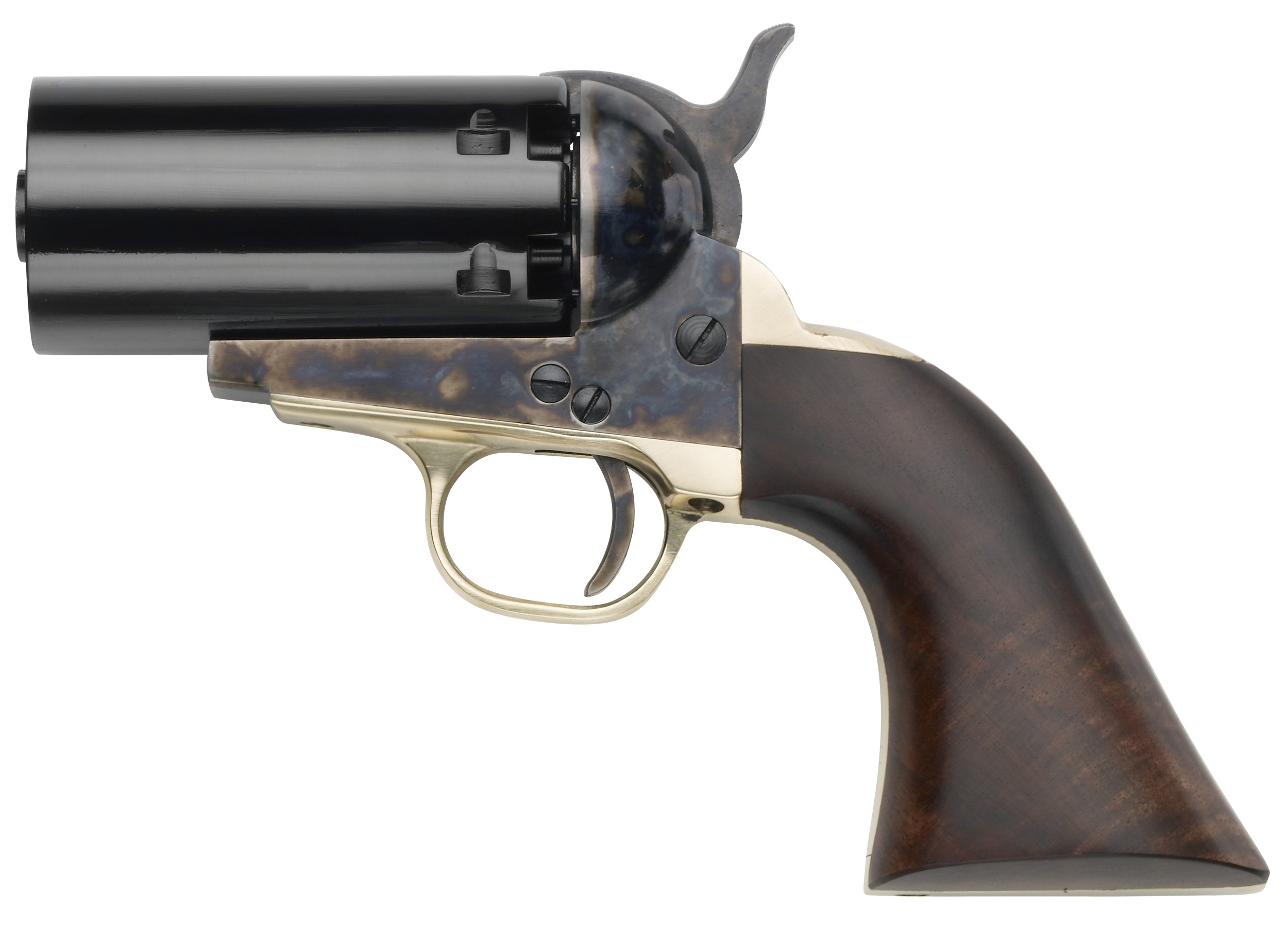 Pietta 1851 Navy Pepperbox Revolver 36 cal. No Barrel Case Hardened Walnut