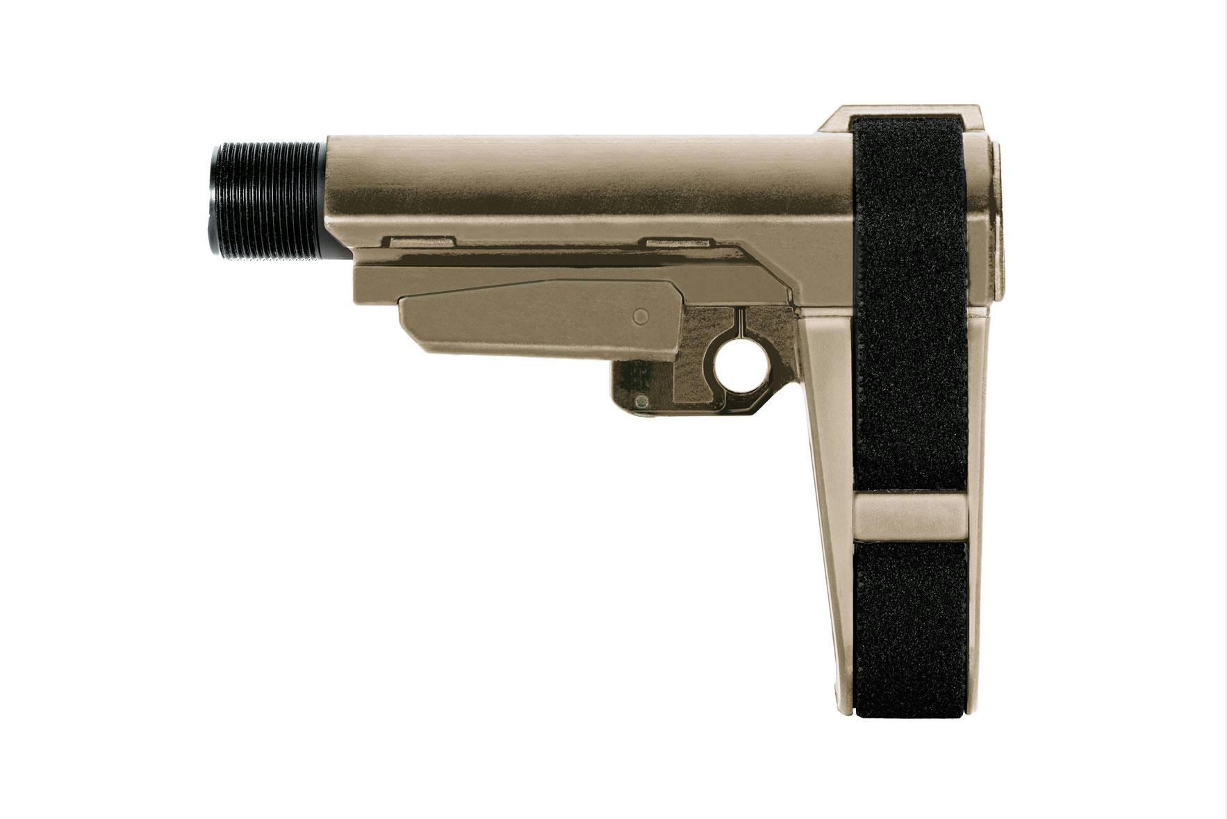 SB Tactical SBA3 Pistol Stabilizing Brace Flat Dark Earth 5 Position Ar Style Pistols