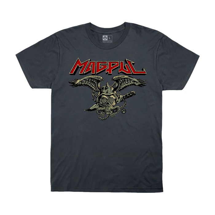 HEAVY METAL COTTON T-SHIRT CHARCOAL SMALL