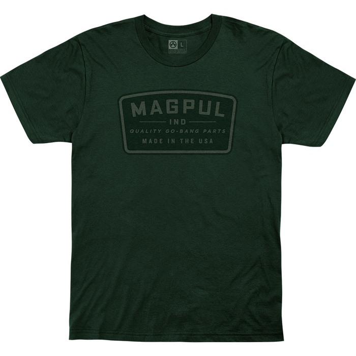 GO BANG PARTS COTTON T-SHIRT LARGE FOREST GREEN