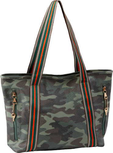 Bulldog Fashion Tote Style Purse with Holster Camo 16" x 12" x 5"