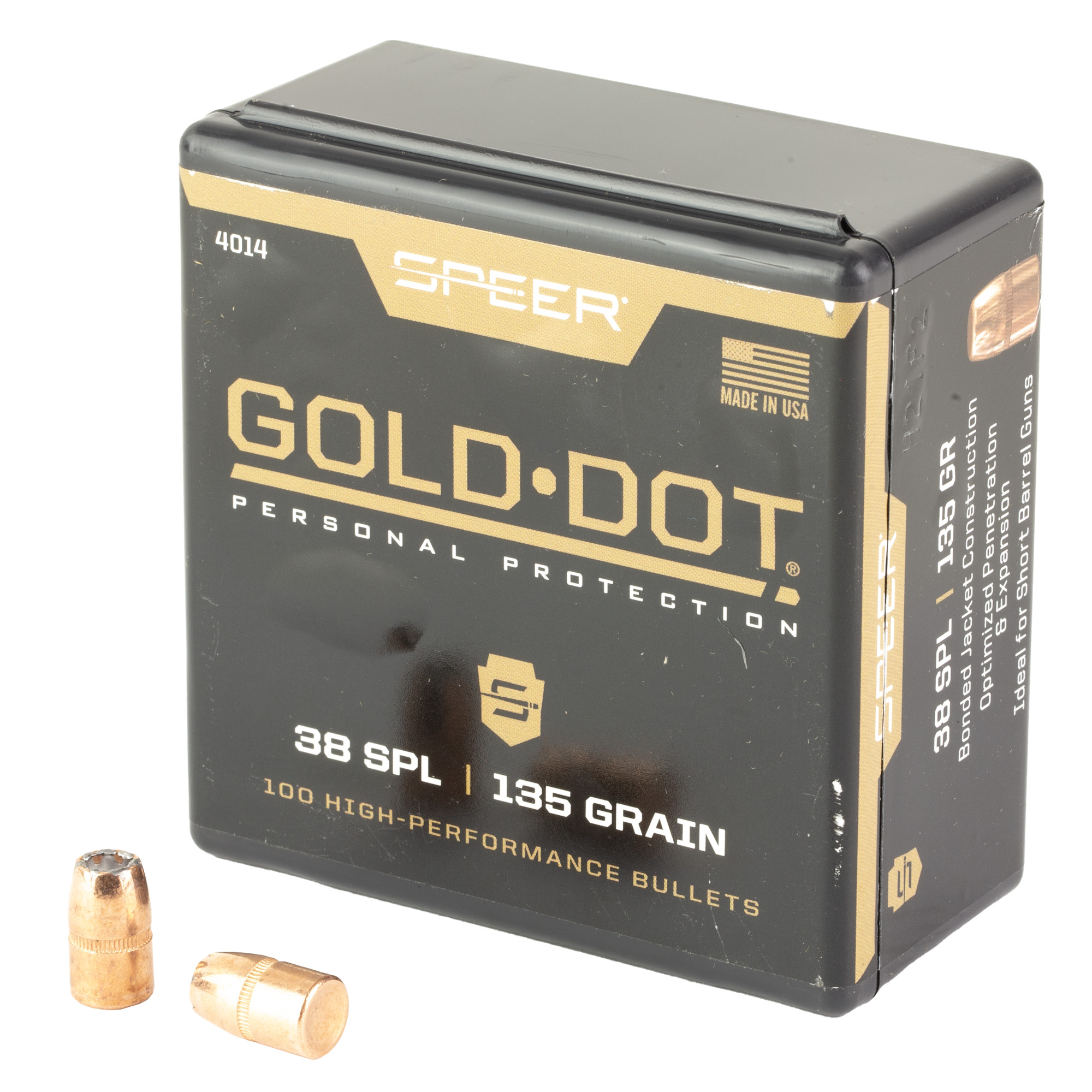 Speer 4014 Gold Dot Personal Protection 38Special 135gr Hollow Point 100 Per Box/5 Case