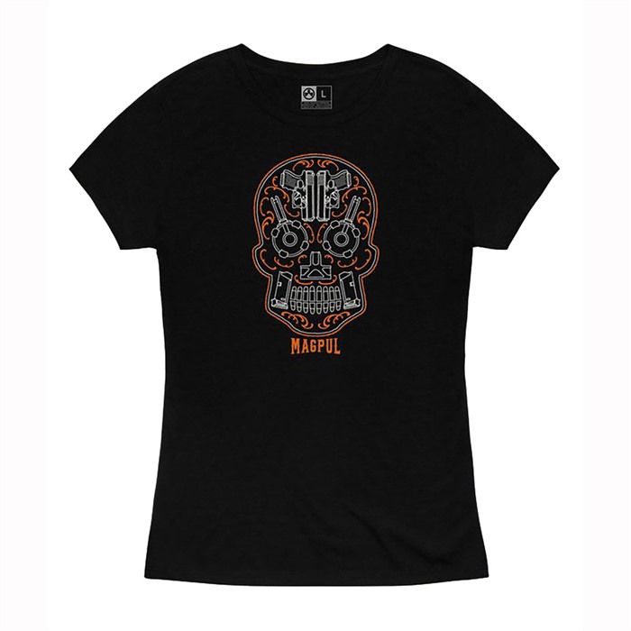 WOMEN'S SUGAR SKULL BLEND T-SHIRT MD BLK