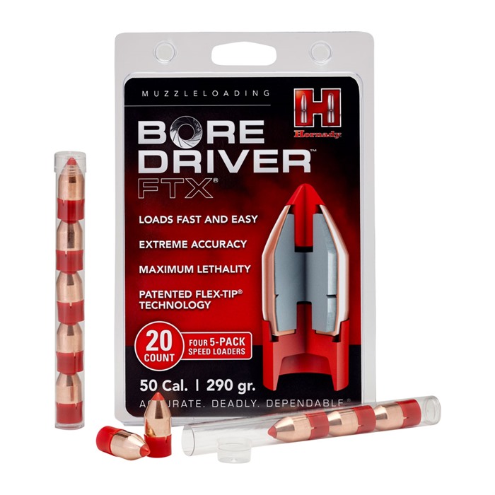 Hornady Bore Driver Muzzleloader Bullet 50 cal. 290 gr. Bore Driver FTX 20 rd.