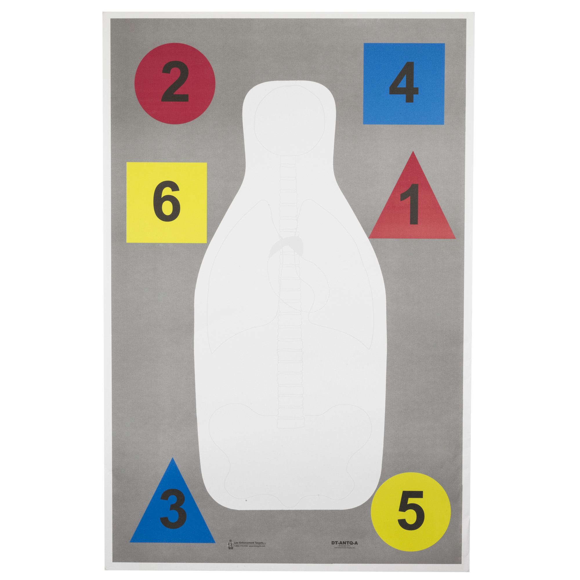 Action Target DTANTQA100 Training Multi-Purpose Silhouette Paper Hanging 23" x 35" Multi-Color 100 Per Box