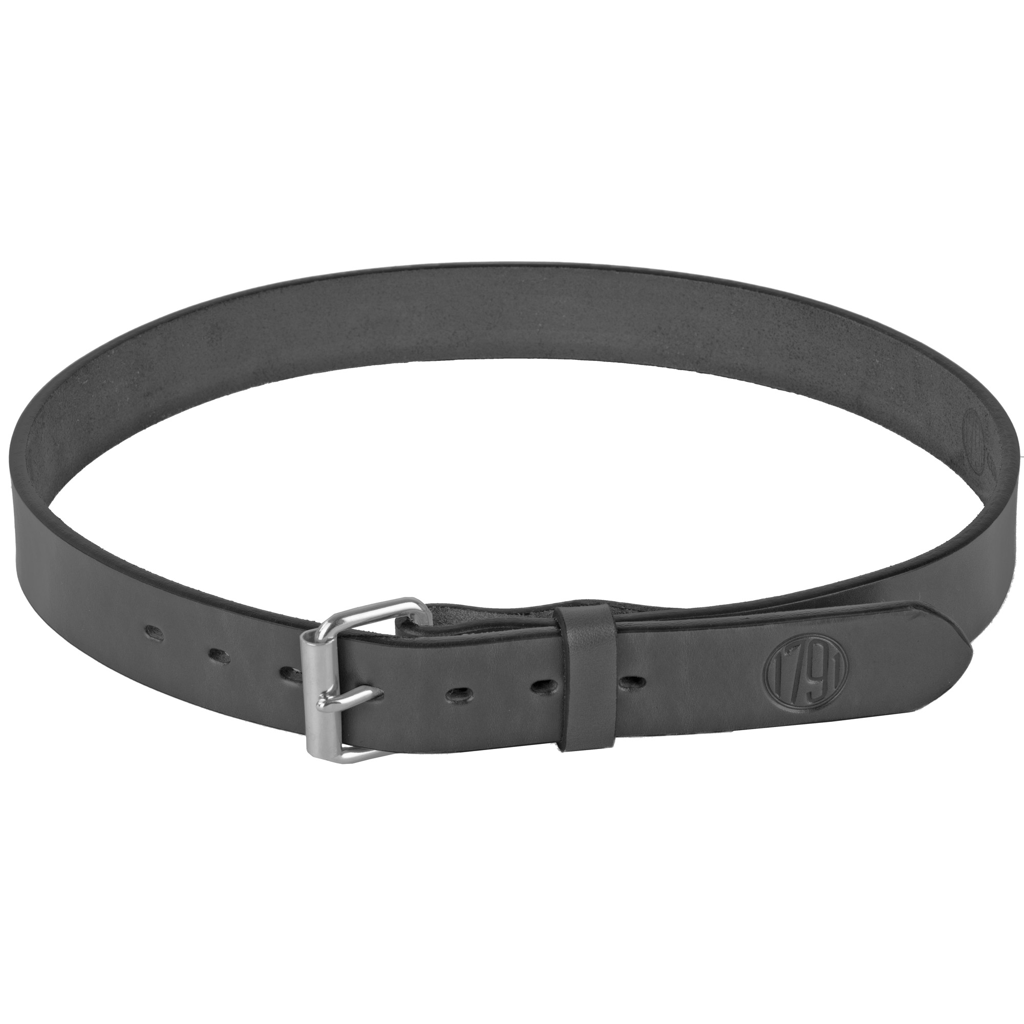 1791 Gunleather BLT013438SBLA 01 Gun Belt Stealth Black Leather 34/38 1.50" Wide Buckle Closure