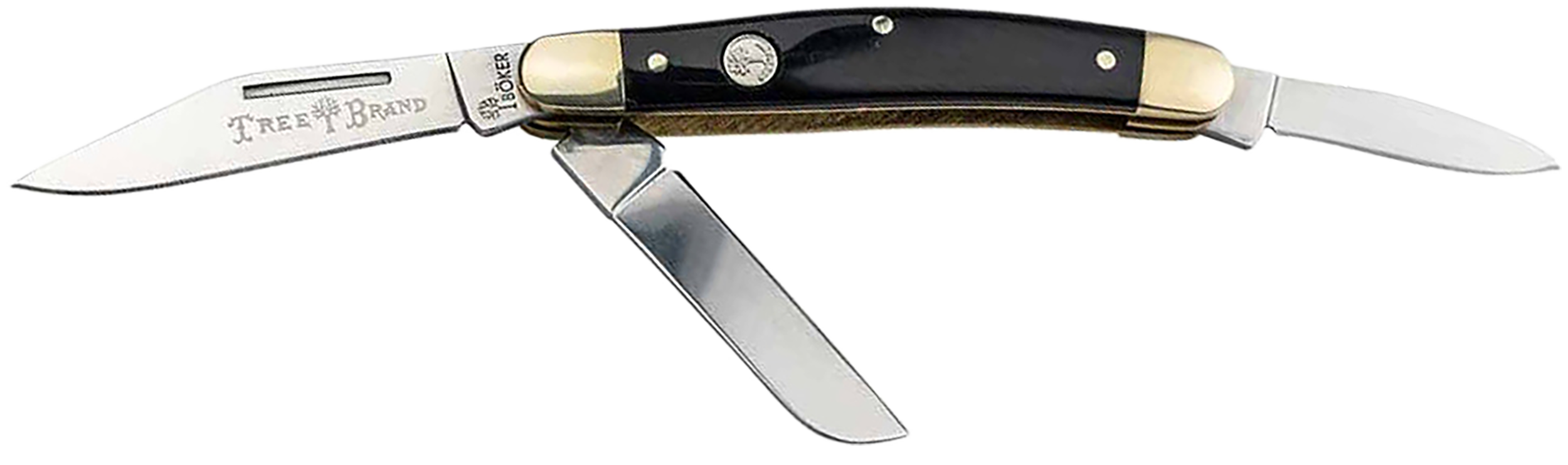 Boker 110857 Stockman Traditional Large Clip Point/Sheepsfoot/Spey Plain D2 Steel Blade Brown Jigged Bone Handle