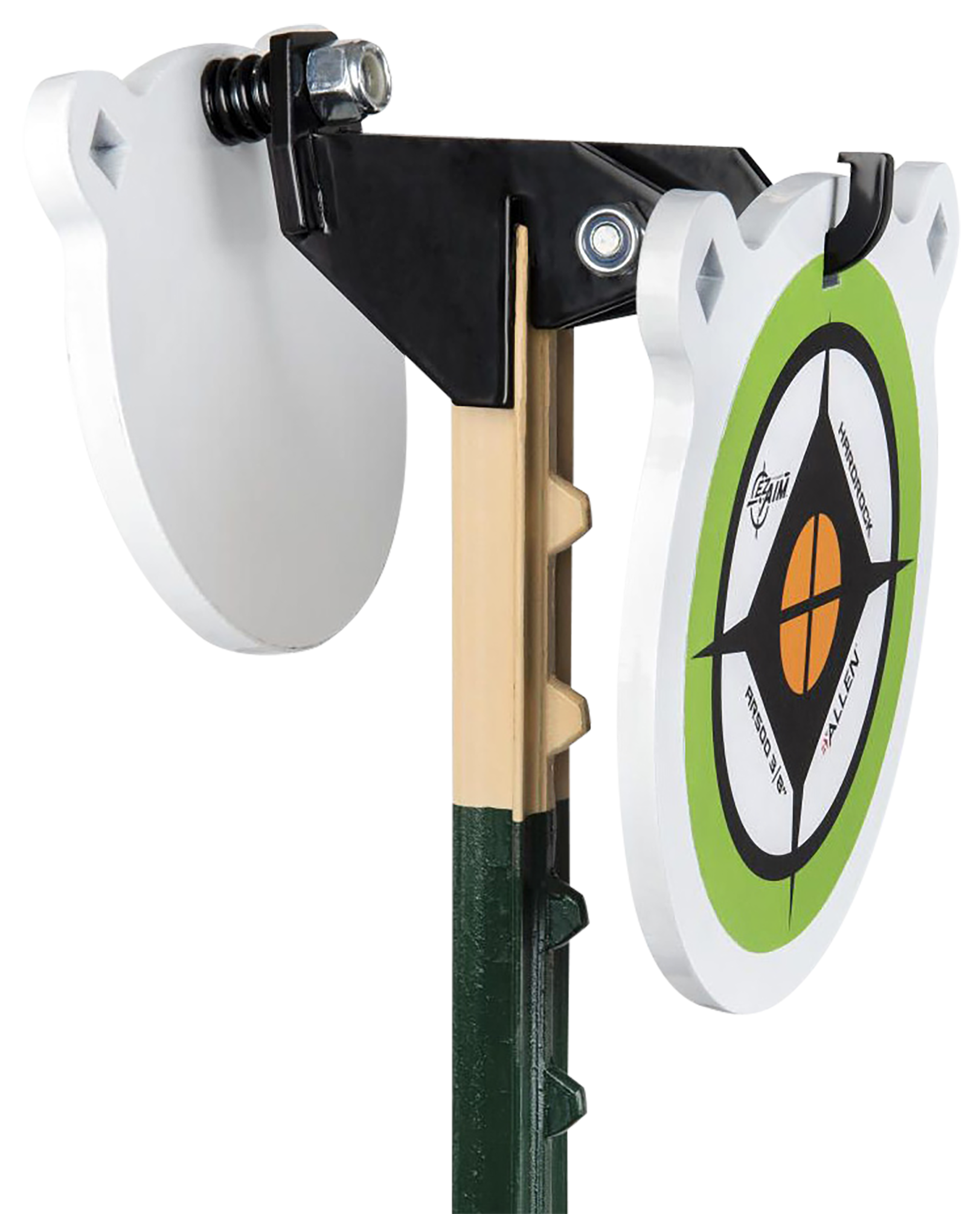 EZ-Aim 15634 Fence Topper Gong Hook & Recoil Spring  Black/Brown Steel 7"