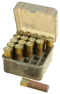 MTM Case-Gard S2512M41 Shotshell Box Flip-Top Multi Gauge Shotgun Clear Smoke Polypropylene 25rd