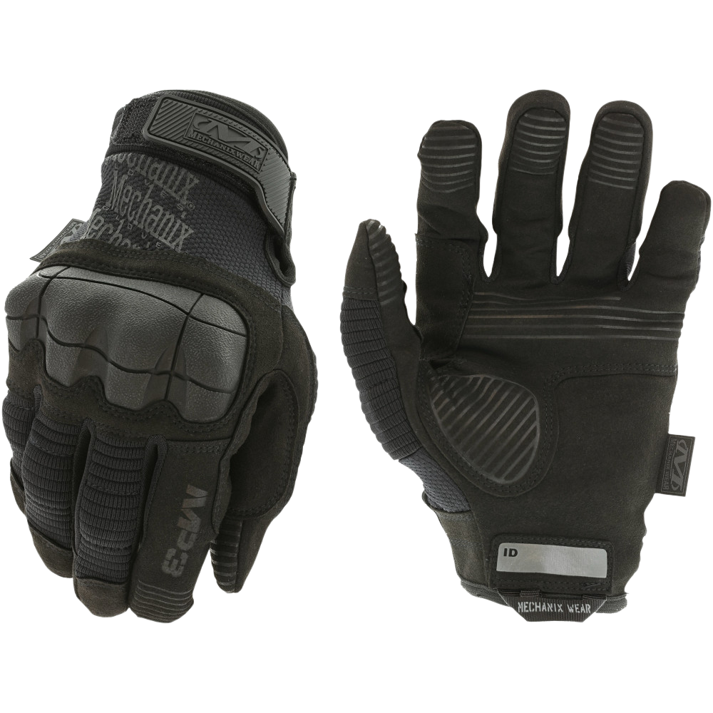 Mechanix Wear MP355009 M-Pact 3  Black Synthetic Leather Medium Velcro Closure