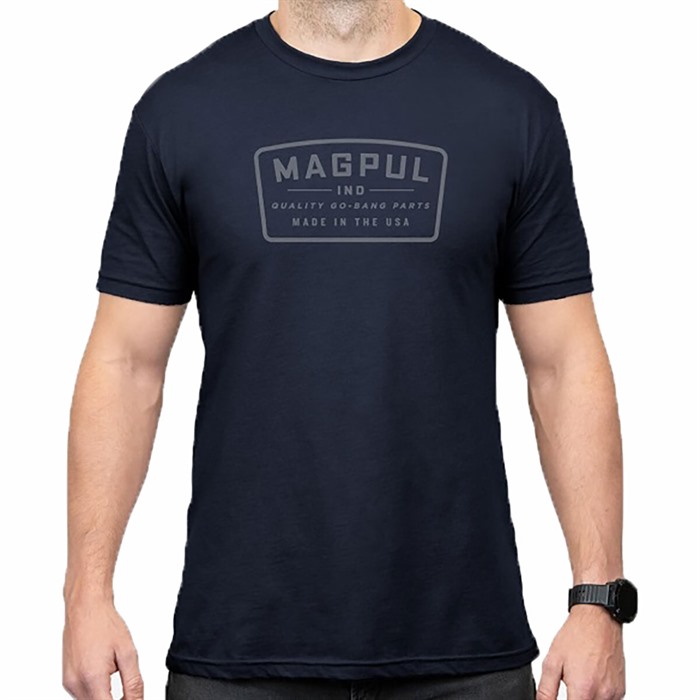 GO BANG PARTS COTTON T-SHIRT NAVY SMALL