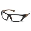 Pyramex Carhartt Carbondale Shooting Glasses Black and Tan with Clear Lens
