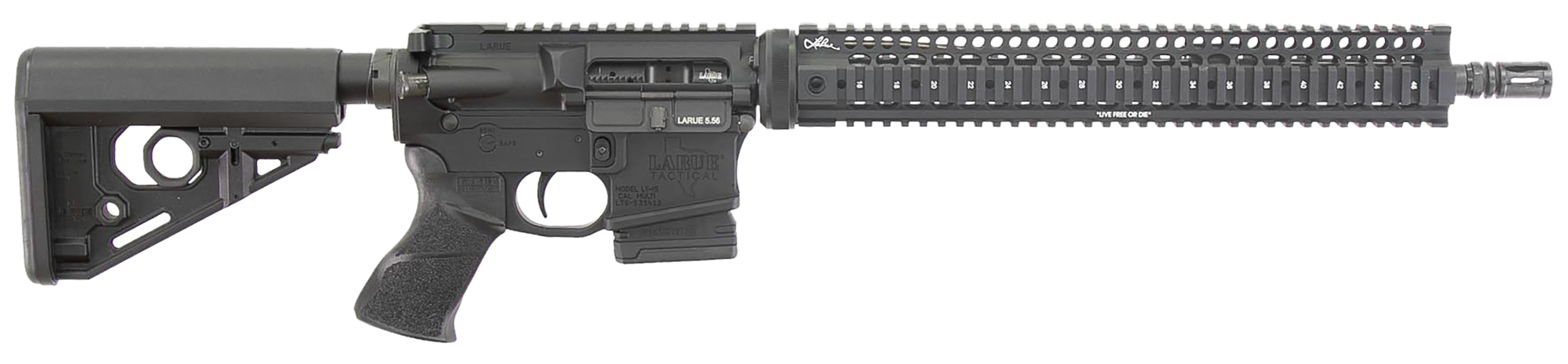 Larue Tactical LT1555616QUADLC LT15  Quad Rail 5.56 10+1 16" Stealth Barrel Black