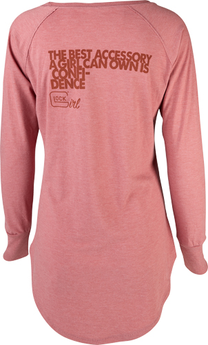 Glock AP960349 Glock Girl Confidence  Blush Cotton/Polyester/Rayon Long Sleeve Tunic 2XL