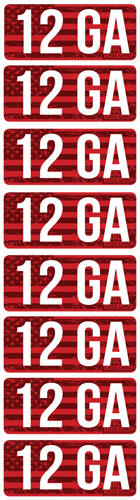 MTM Ammo Caliber Labels 12 GA Red 8/ct