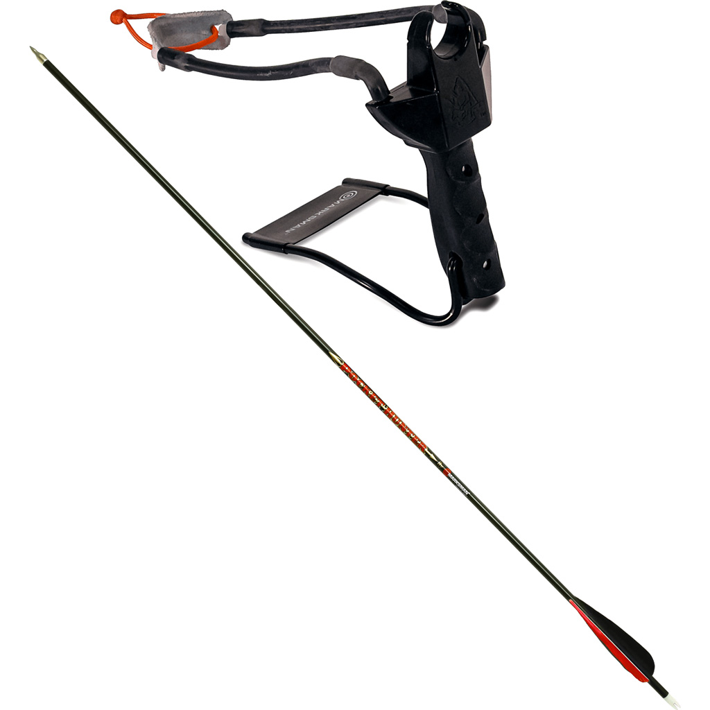 Marksman 3075 Marksman 3075 Pocket Hunter Slingshot Black Steel Frame Black Molded Handle