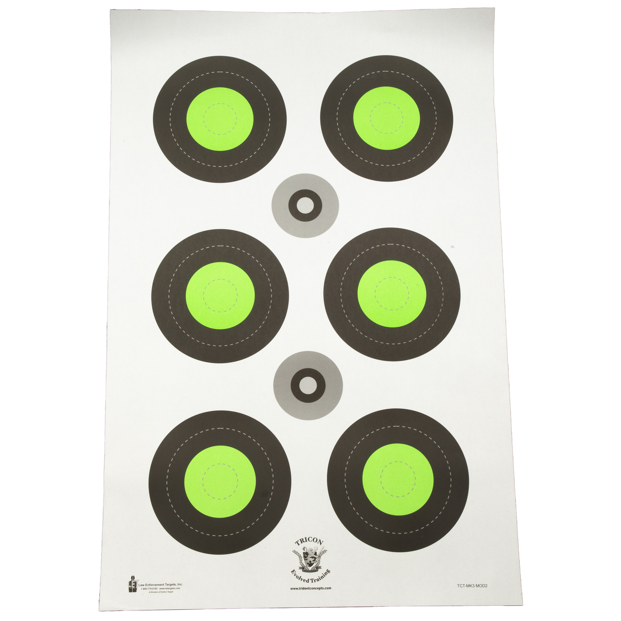 ACTION TGT TRIDENT BLSEYE GRN 100PK