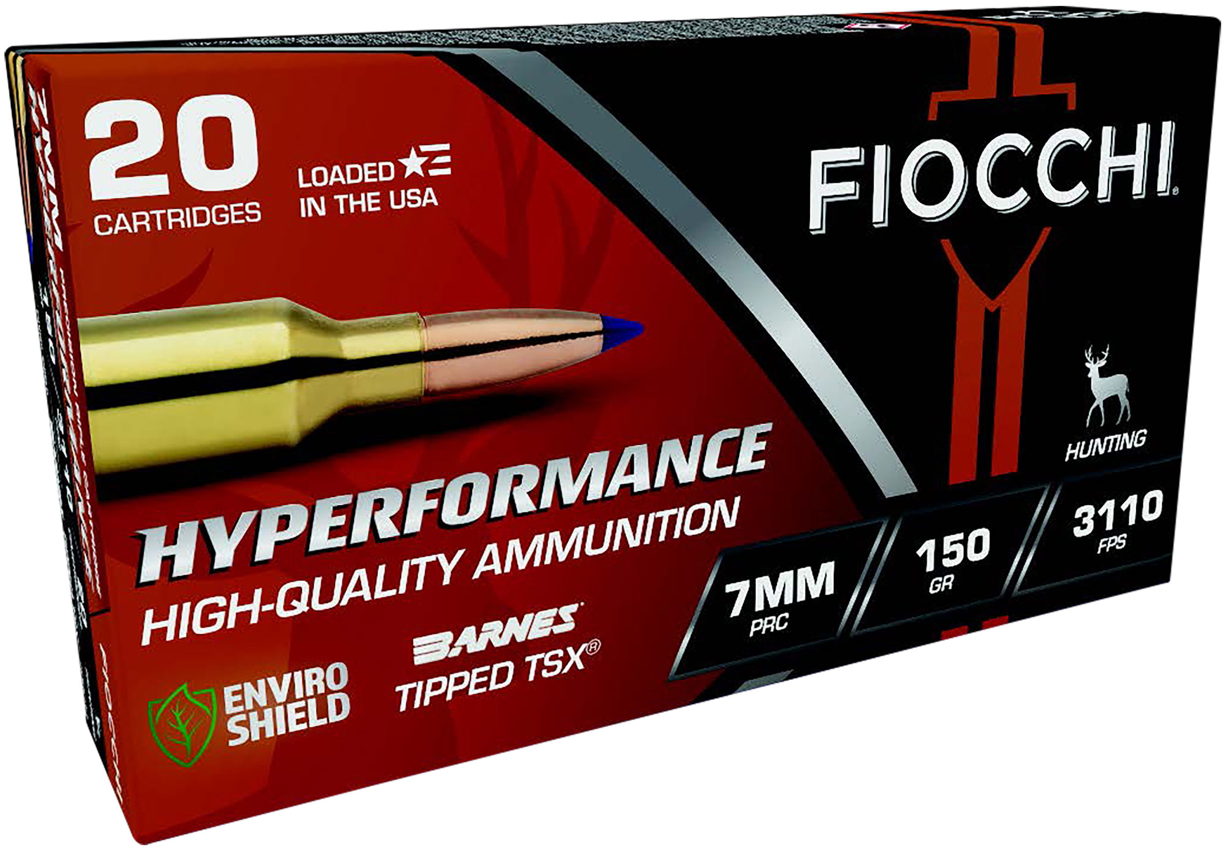 Fiocchi Hyperformance Hunt 7mm Prc Barnes Tipped Tsx 150 Grain 20 Rounds