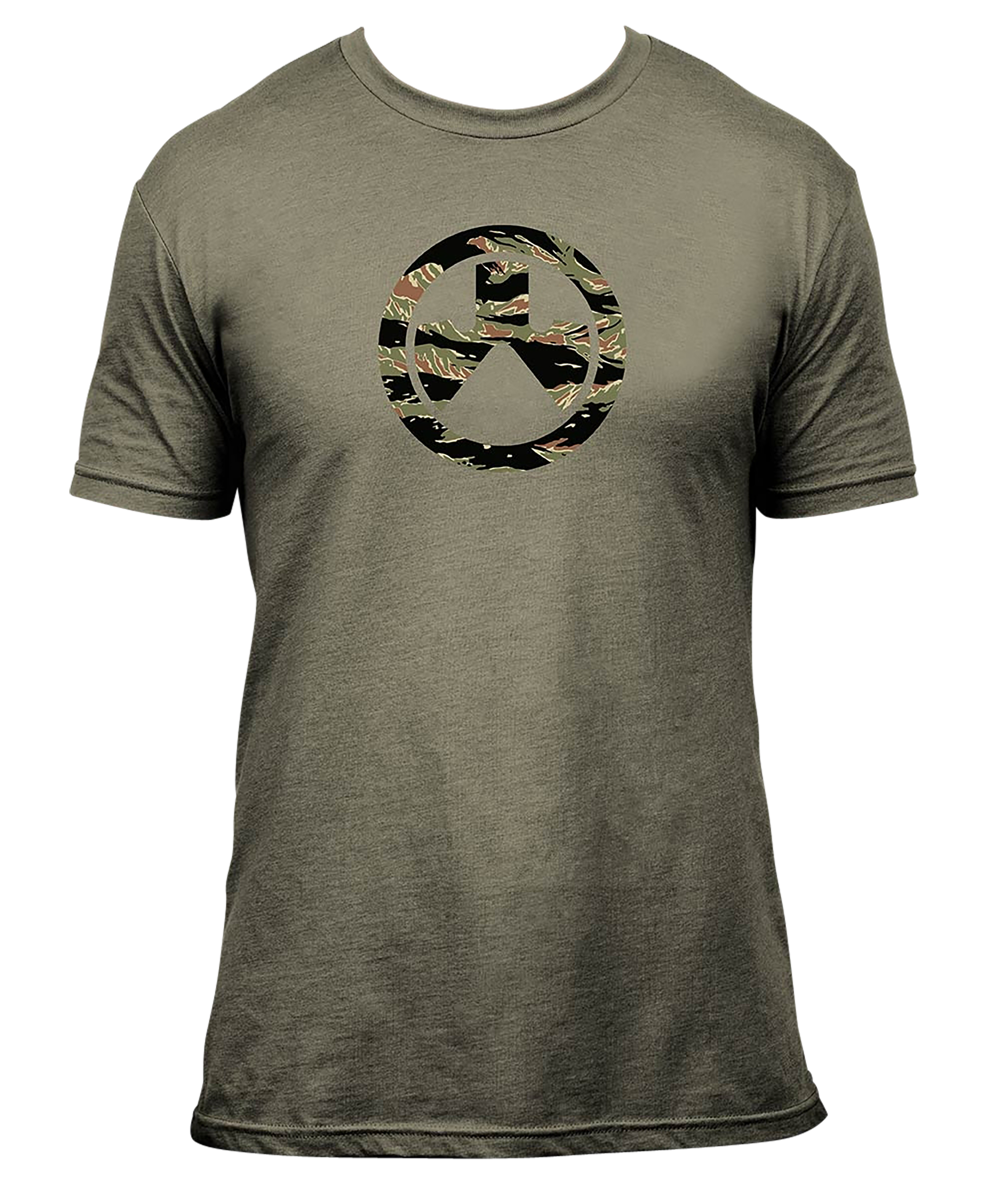Magpul MAG1292-317-S Tiger Stripe Icon  Olive Drab Heather Cotton/Polyester Short Sleeve Small
