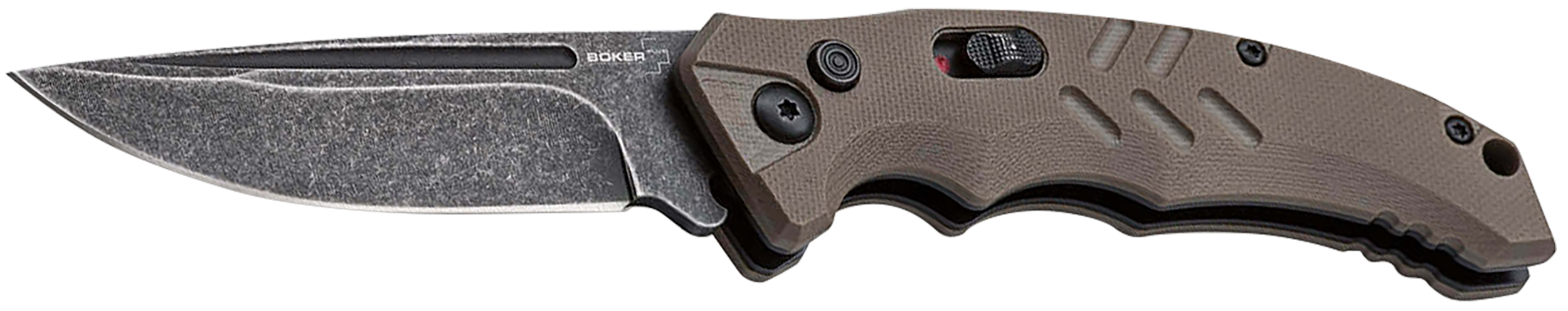 Boker 01BO483 Intention II  Folding Drop Point Plain D2 Steel Blade Brown G10 Handle