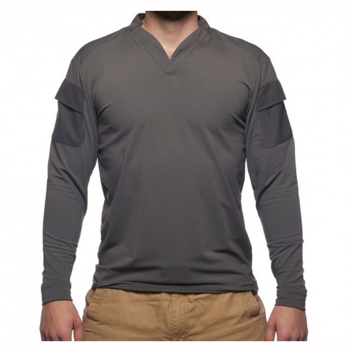 BOSS RUGBY SHIRT LONG SLEEVE WOLF GREY XXL