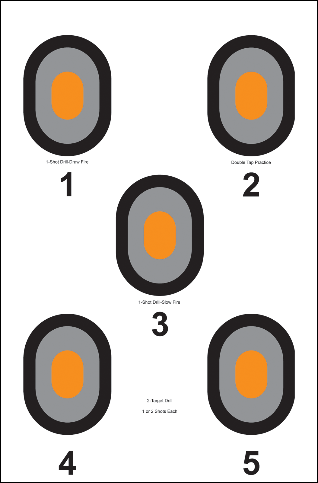 Action Target 530OC100 Bullseye  Bullseye Paper 23" x 35" Multi-Color 100 Per Box