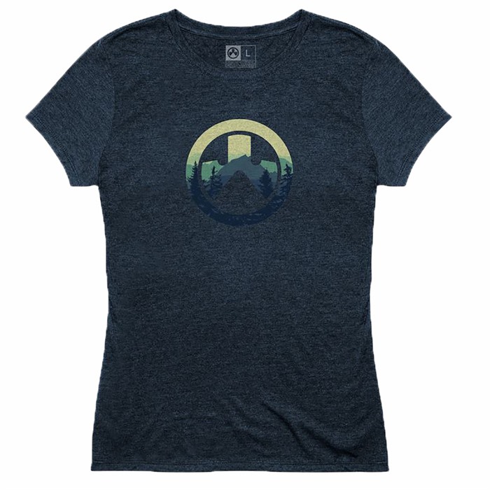 Magpul MAG1193-411-S Cascade Women's Navy Heather Cotton/Polyester Short Sleeve Small