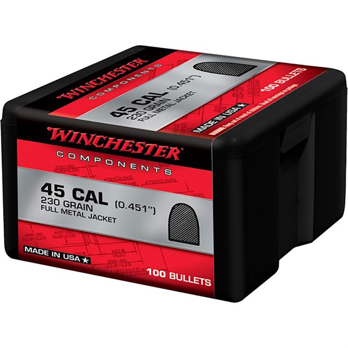 45 CALIBER (0.451'') 230GR FULL METAL JACKET 100/BOX