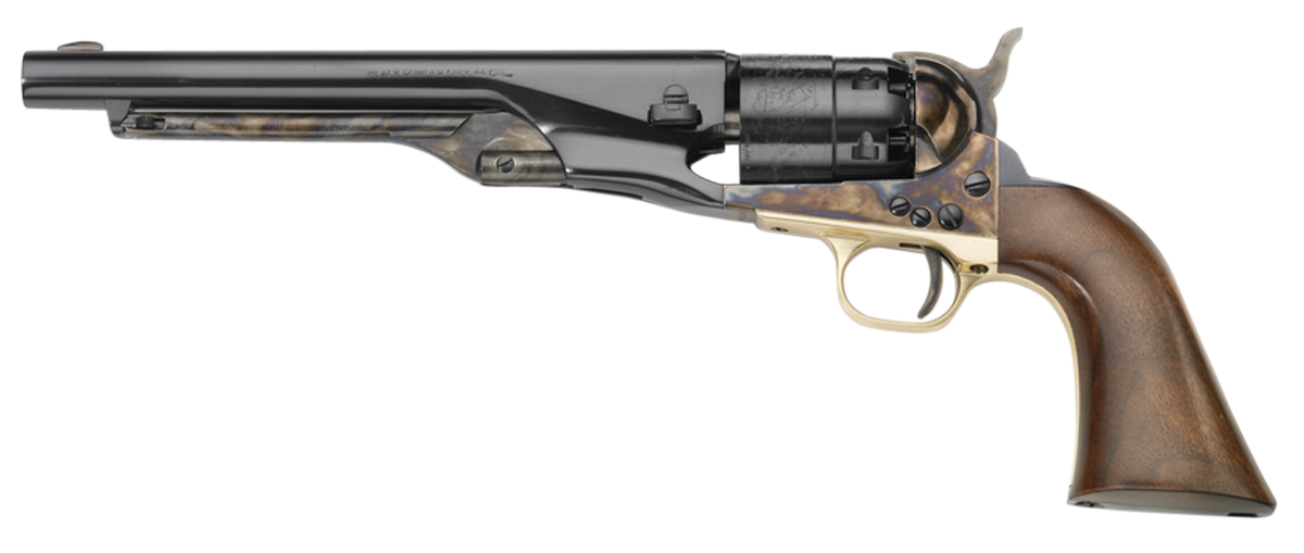 Pietta PF60CH448 1860 Army 44 Cal 6rd 8" Blued Steel Barrel & Cylinder, Color Case Hardened Frame, Walnut Grip