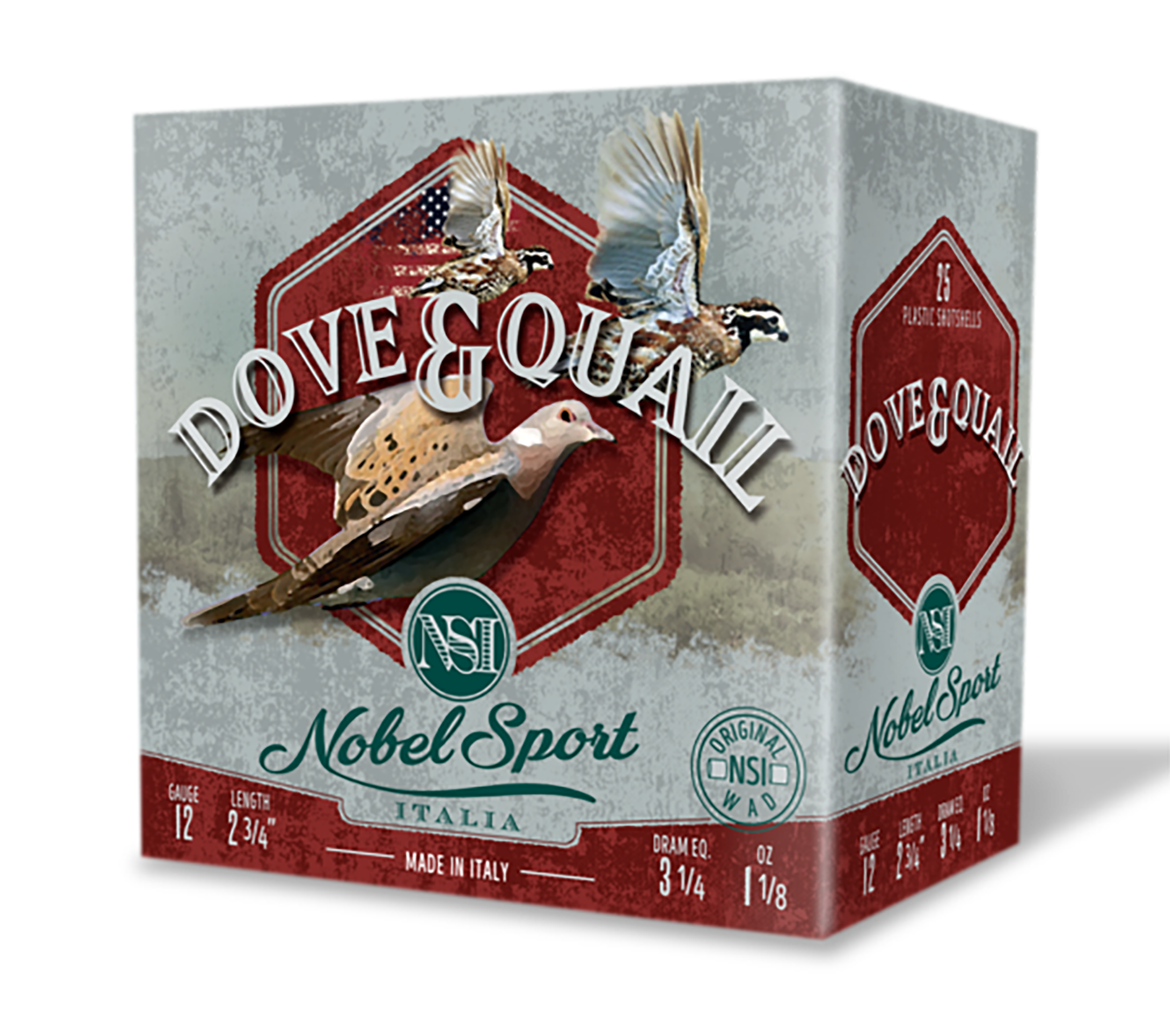 Nobel/Eurosports LLC ANSF126 Dove & Quail  12Gauge 2.75" 1 1/8oz 6Shot 250rds/Box