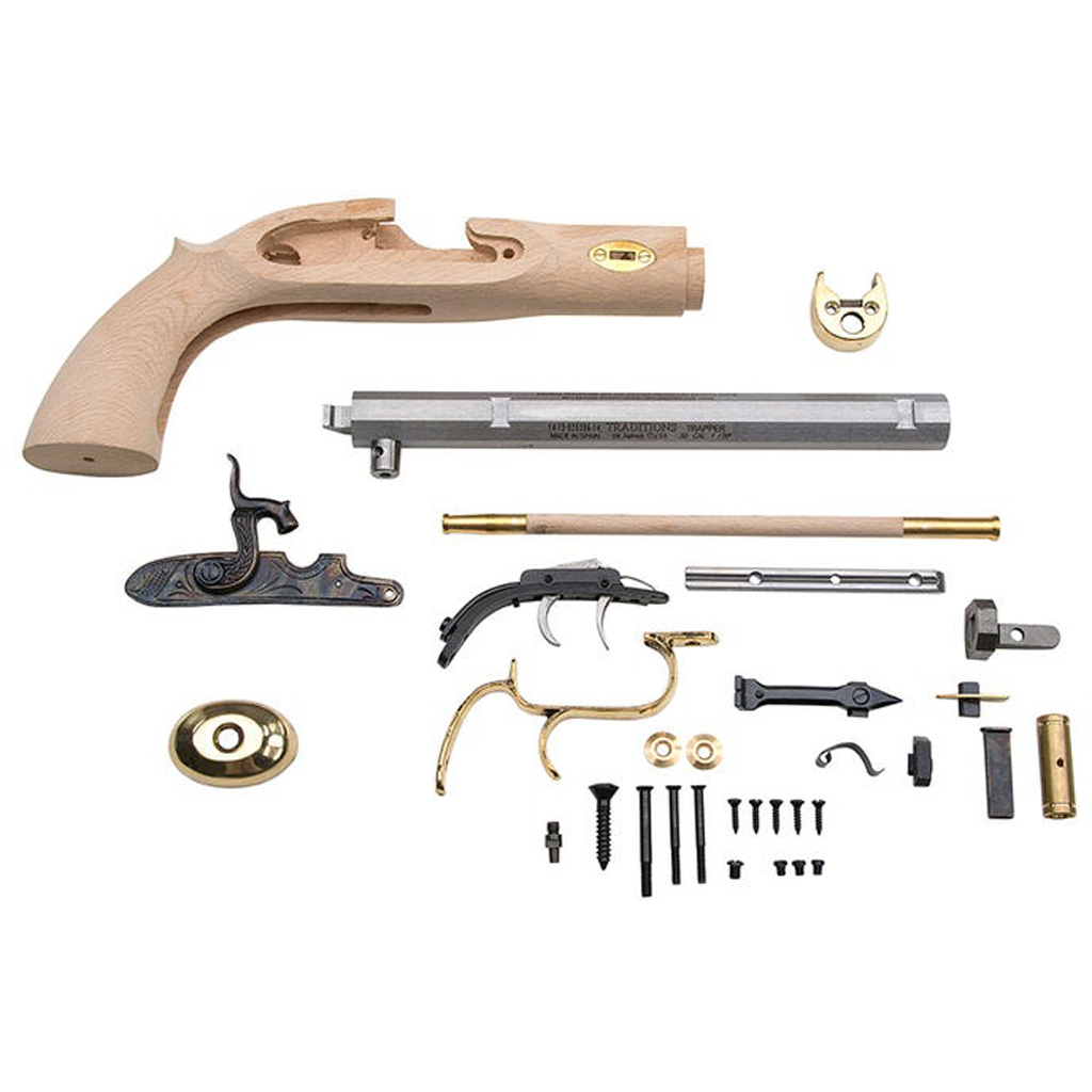 Traditions KPC51002 Trapper Pistol Kit 50 Cal Percussion 9.75" Blued Octagon Barrel Sidelock Action