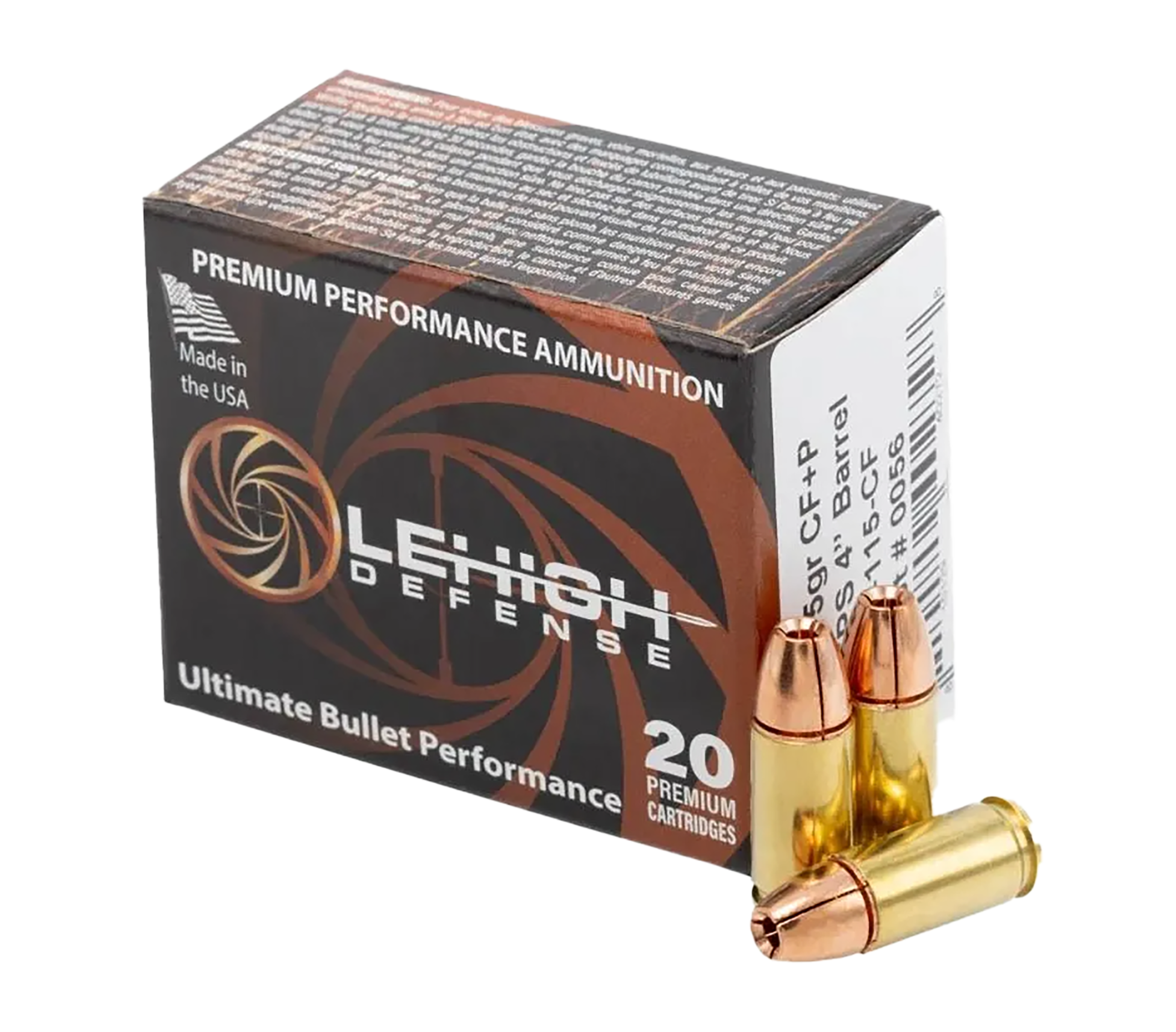 Wilson Combat LA9115CF 9mm Luger Controlled Fracturing 115 Grain 20 Rounds