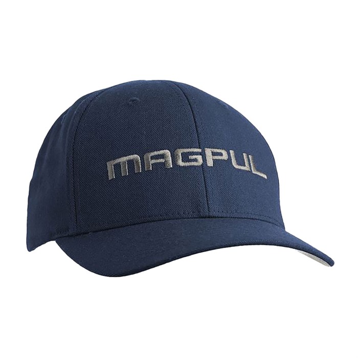 Magpul MAG1103-410 Wordmark Stretch Fit Navy Adjustable Snapback S/M Fitted