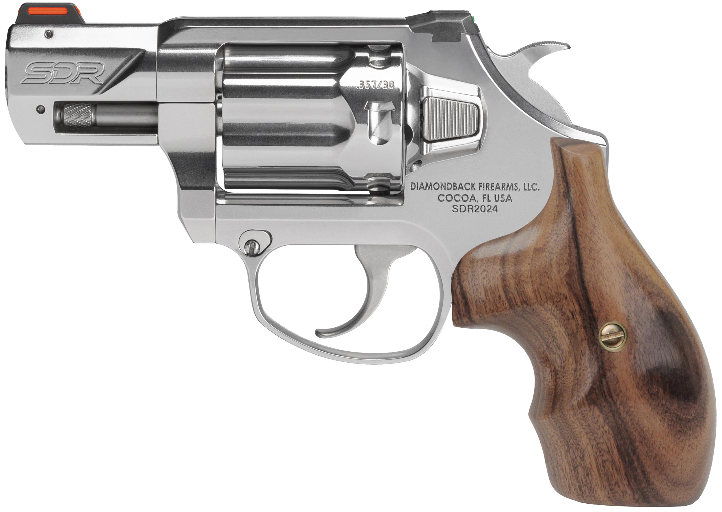 Diamondback DB075AS701 SDR 357 Magnum 2in 6+1 Polished Stainless Hogue Wood Grip
