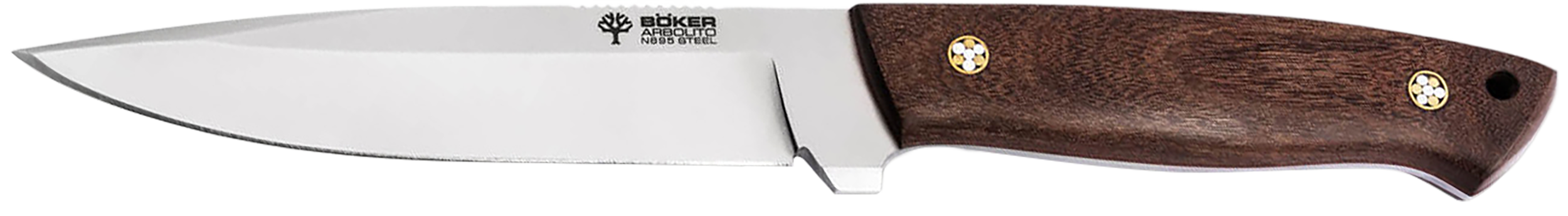 Boker 02BA303G Relincho Madera  5.04" Plain N695 Blade Guayacan Wood Handle