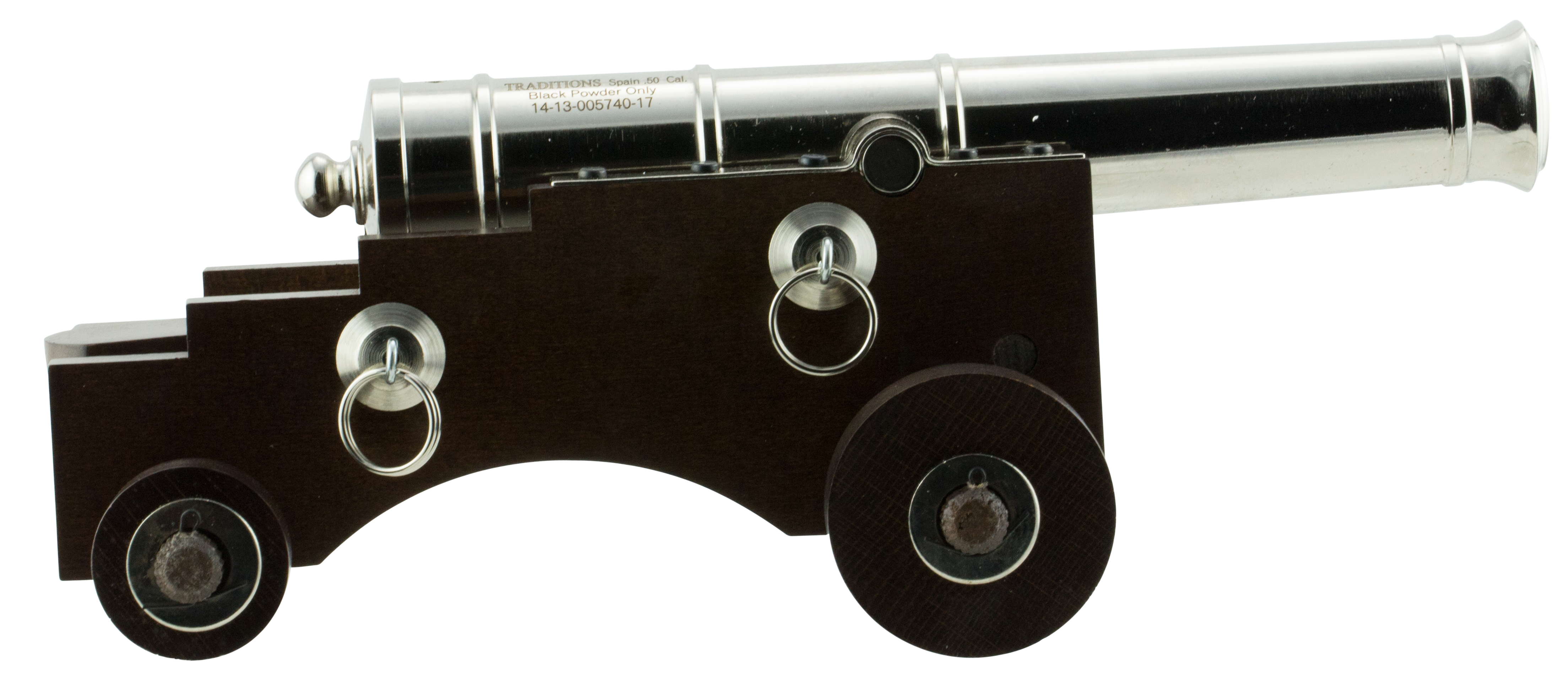 Traditions CN8041 Old Ironsides Mini Cannon 50 Cal 9" Nickel Barrel Hardwood Stock Breech Action