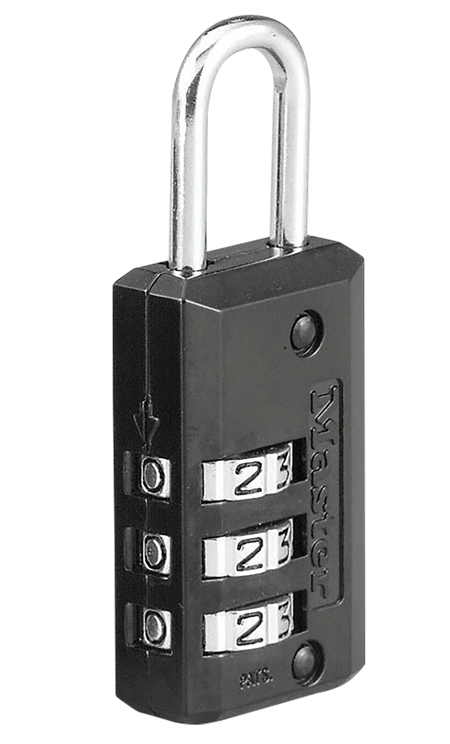 Master Lock 646D Combination Lock  Open With Combination Black Steel