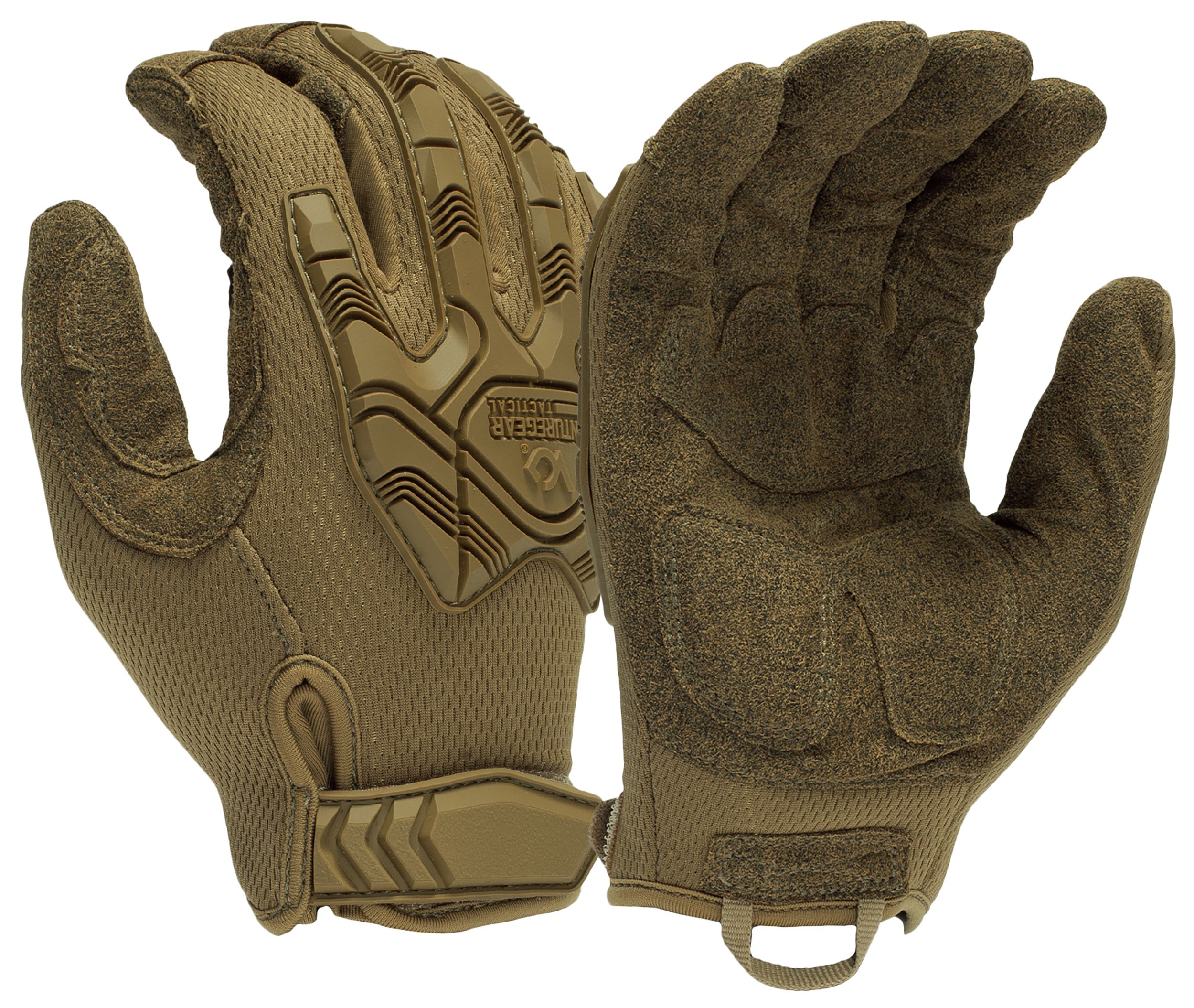 Pyramex VGTG40TX2 Impact Operator Heavy-Duty Brown Synthetic Leather XXL Hook & Loop