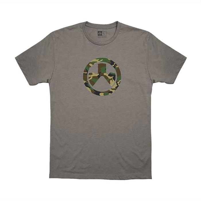 WOODLAND CAMO ICON CVC T-SHIRT LARGE STONE GRAY