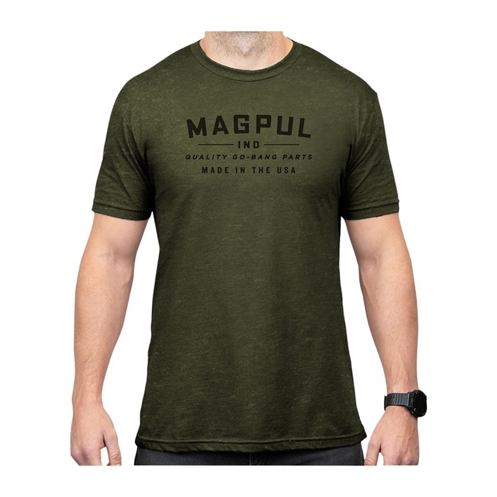GO BANG PARTS CVC T-SHIRT SM OLIVE DRAB HEATHER