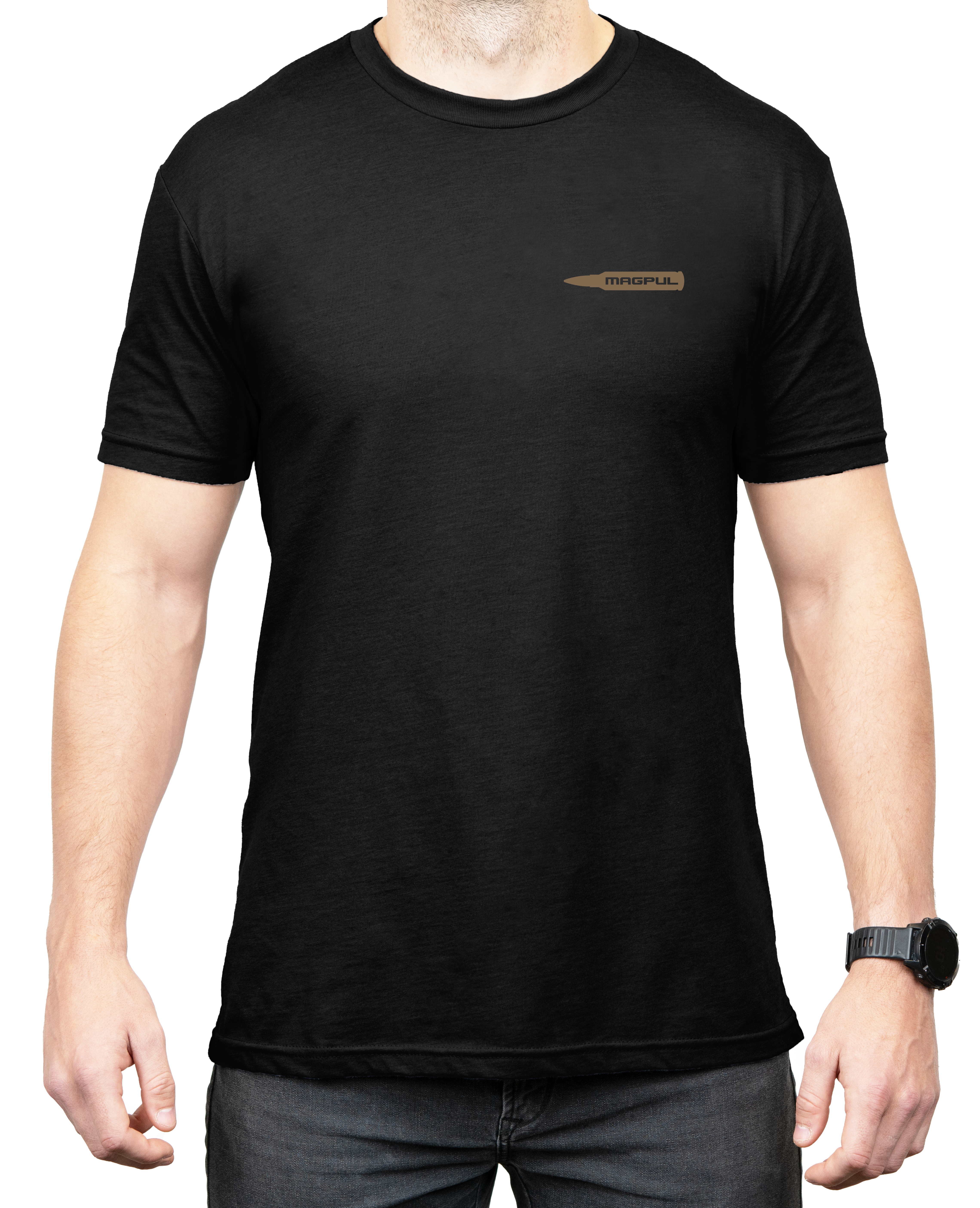 Magpul MAG1267001S Smooth & Mild  Black Cotton Short Sleeve Small